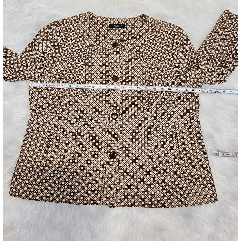 Talbots Geometric Print Lined Blazer - image 8
